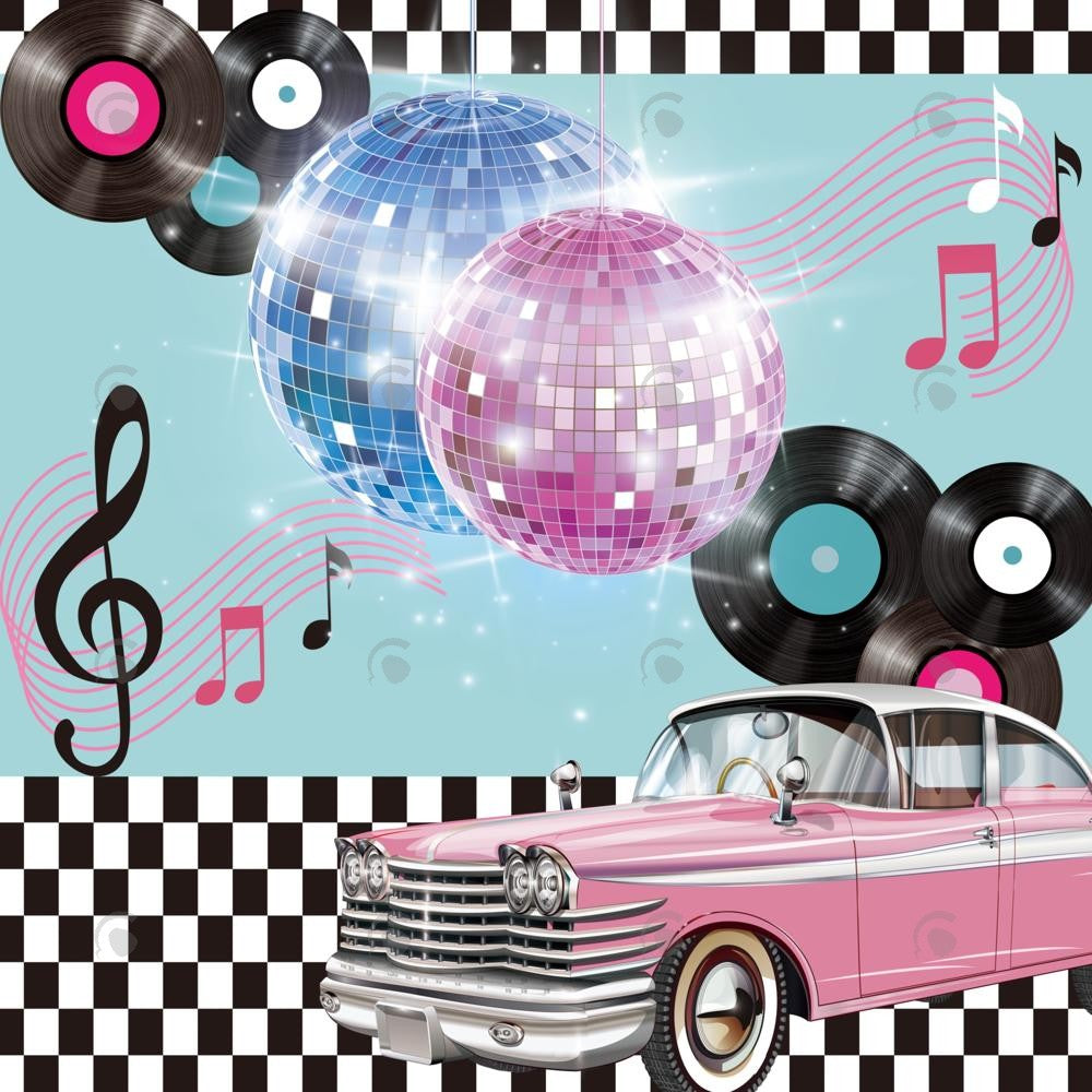 Allenjoy 1950S Rock N Roll Diner Photography Backdrop Gbsx-00532