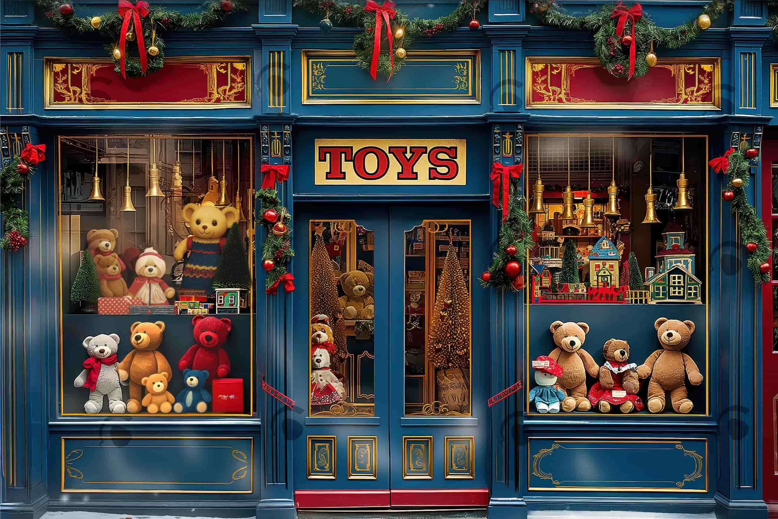 Christmas Toy Shop Photography Backdrop GBSX-99706
