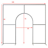 Allenjoy 10X9FT Wedding Party Flower Arch Frame Welcome Stand Door