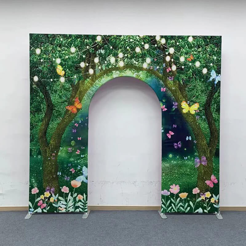 Allenjoy 10X9FT Wedding Party Flower Arch Frame Welcome Stand Door