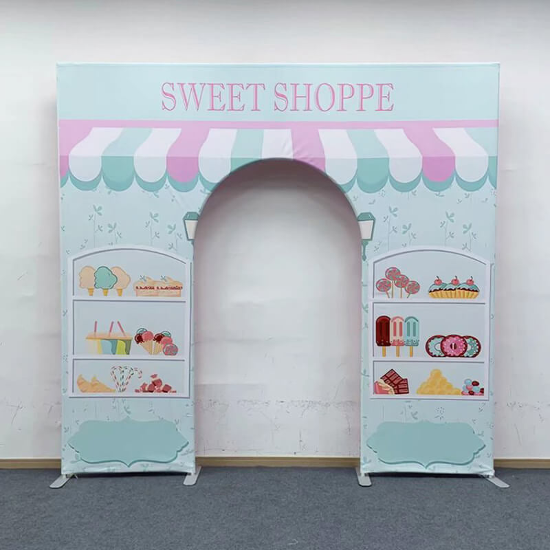 Allenjoy 10X9FT Wedding Party Flower Arch Frame Welcome Stand Door