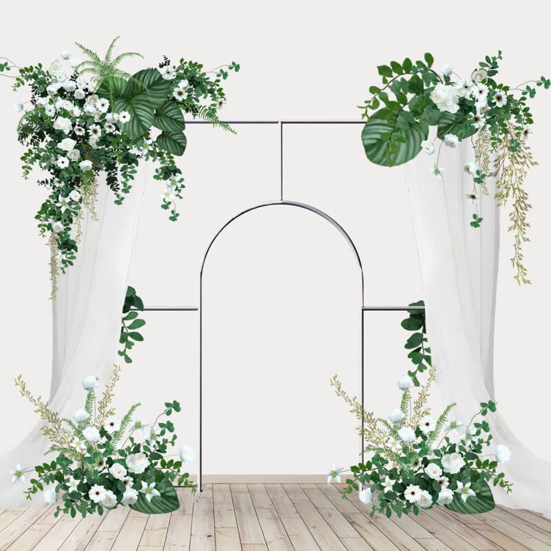 Allenjoy 10X9FT Wedding Party Flower Arch Frame Welcome Stand Door