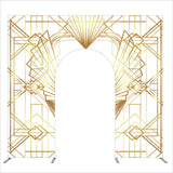 Allenjoy 10X9FT Wedding Party Flower Arch Frame Welcome Stand Door