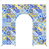 Allenjoy 10X9FT Wedding Party Flower Arch Frame Welcome Stand Door