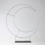 Allenjoy 6.5FT Round Moon Shaped Wedding Arch Stand