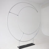 Allenjoy 6.5FT Round Moon Shaped Wedding Arch Stand