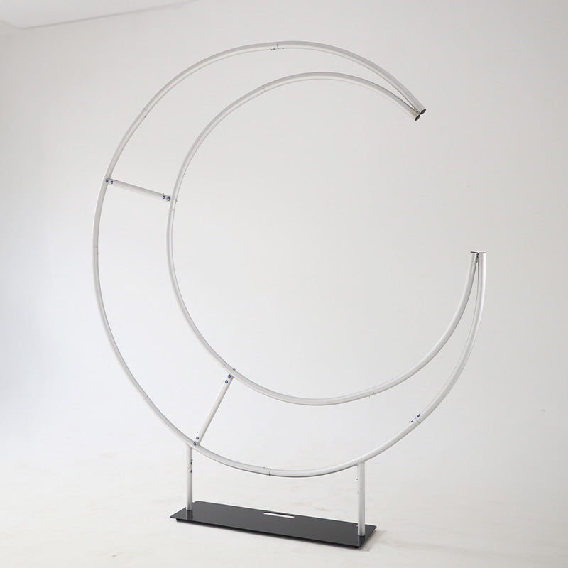 Allenjoy 6.5FT Round Moon Shaped Wedding Arch Stand