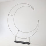 Allenjoy 6.5FT Round Moon Shaped Wedding Arch Stand