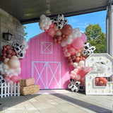 Allenjoy 7X7FT Barn Backdrop Stand Birthday Party Decoration Prop