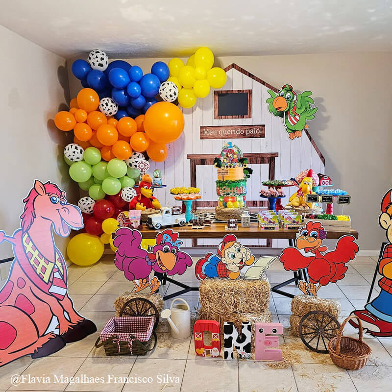 Allenjoy 7X7FT Barn Backdrop Stand Birthday Party Decoration Prop