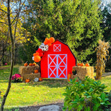 Allenjoy 7X7FT Barn Backdrop Stand Birthday Party Decoration Prop