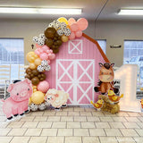 Allenjoy 7X7FT Barn Backdrop Stand Birthday Party Decoration Prop