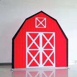 Allenjoy 7X7FT Barn Backdrop Stand Birthday Party Decoration Prop
