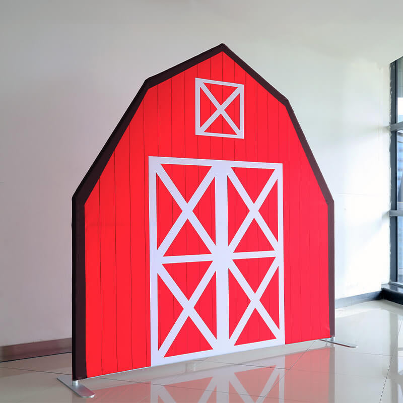 Allenjoy 7X7FT Barn Backdrop Stand Birthday Party Decoration Prop