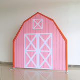 Allenjoy 7X7FT Barn Backdrop Stand Birthday Party Decoration Prop