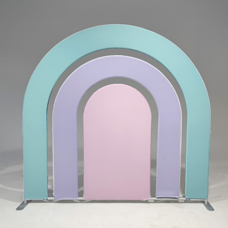 Allenjoy 7X7FT Hollow Rainbow Arch Backdrop Party Decoration Props