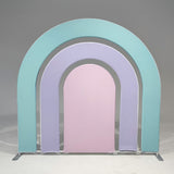 Allenjoy 7X7FT Hollow Rainbow Arch Backdrop Party Decoration Props