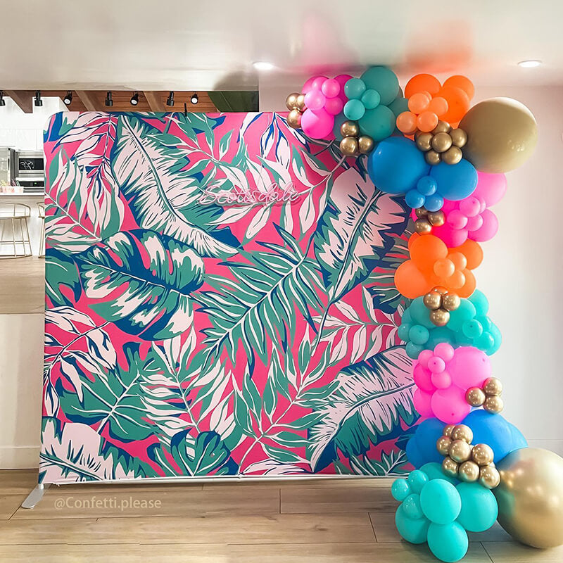 Allenjoy 8X7.5FT Double-Sided Tension Fabric Pillow Backdrop Cover And Stand