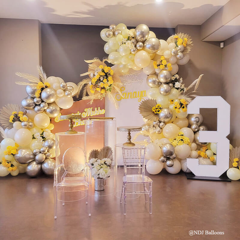 Allenjoy Chiara Arched Backdrop Wall Set Birthday&Baby Shower&Wedding Party Decoration