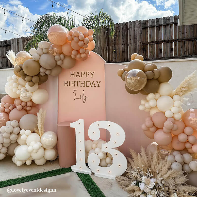 Allenjoy Chiara Arched Backdrop Wall Set Birthday&Baby Shower&Wedding Party Decoration