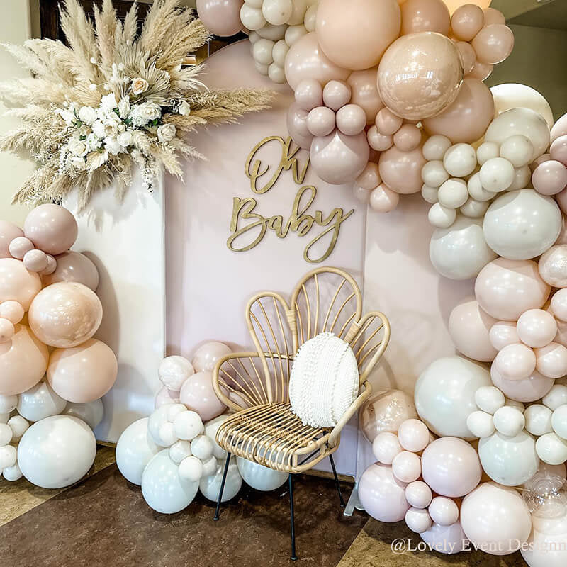 Allenjoy Chiara Arched Backdrop Wall Set Birthday&Baby Shower&Wedding Party Decoration