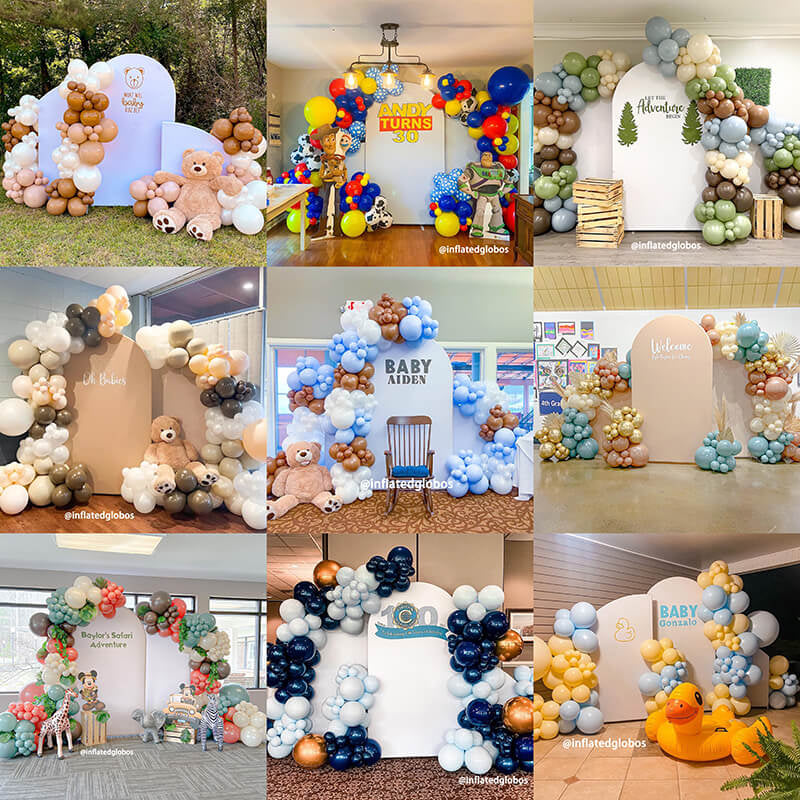 Allenjoy Chiara Arched Backdrop Wall Set Birthday&Baby Shower&Wedding Party Decoration