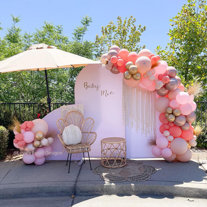 Allenjoy Chiara Arched Backdrop Wall Set Birthday&Baby Shower&Wedding Party Decoration