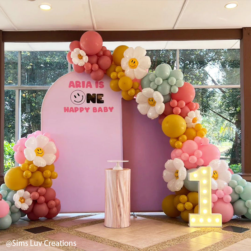 Allenjoy Chiara Arched Backdrop Wall Set Birthday&Baby Shower&Wedding Party Decoration
