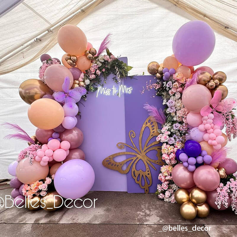 Allenjoy Chiara Arched Backdrop Wall Set Birthday&Baby Shower&Wedding Party Decoration