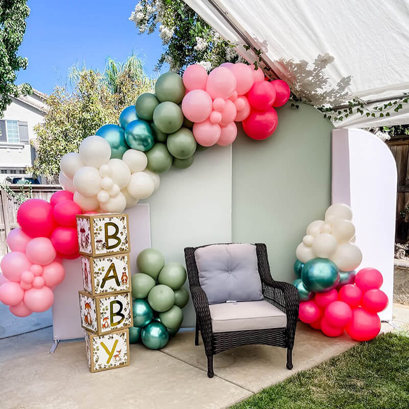Allenjoy Chiara Arched Backdrop Wall Set Birthday&Baby Shower&Wedding Party Decoration