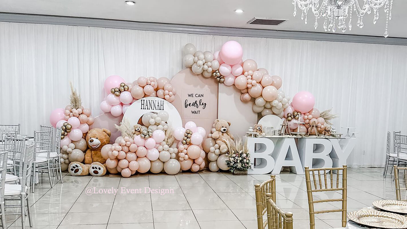 Allenjoy Chiara Arched Backdrop Wall Set Birthday&Baby Shower&Wedding Party Decoration