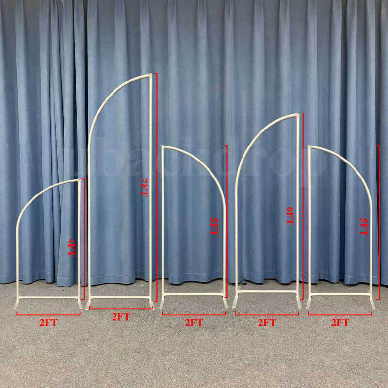 Allenjoy Chiara Backdrop 5 Walls Set Arched Frames With Covers Set