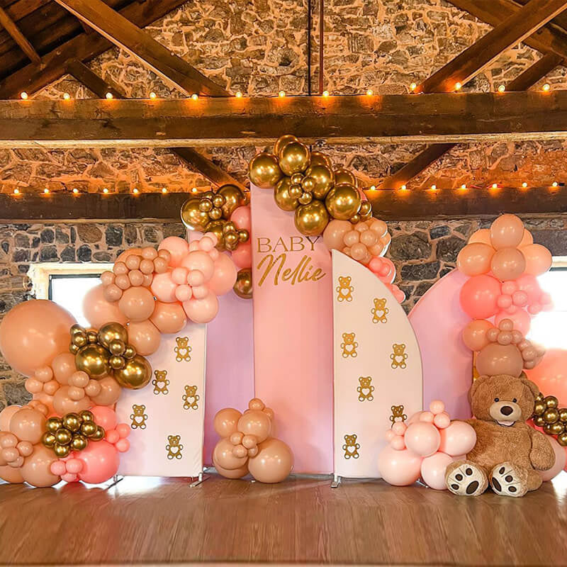 Allenjoy Chiara Backdrop 5 Walls Set Arched Frames With Covers Set