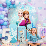 Allenjoy Personalized Custom Round Backdrop With Plinths for Ice Princess DLZ-cab8bf
