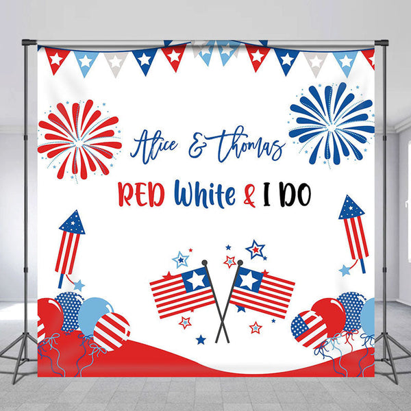 Round Usa Flag Red White And Due Baby Crosby Backdrop