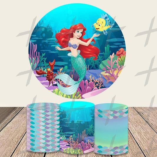 Ocean Princess Custom Round Backdrop With Plinths AS-DLZ-f08e79