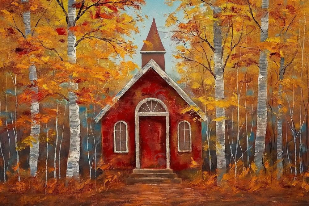 Autumn Back To School House Photography Backdrop GBSX-99599