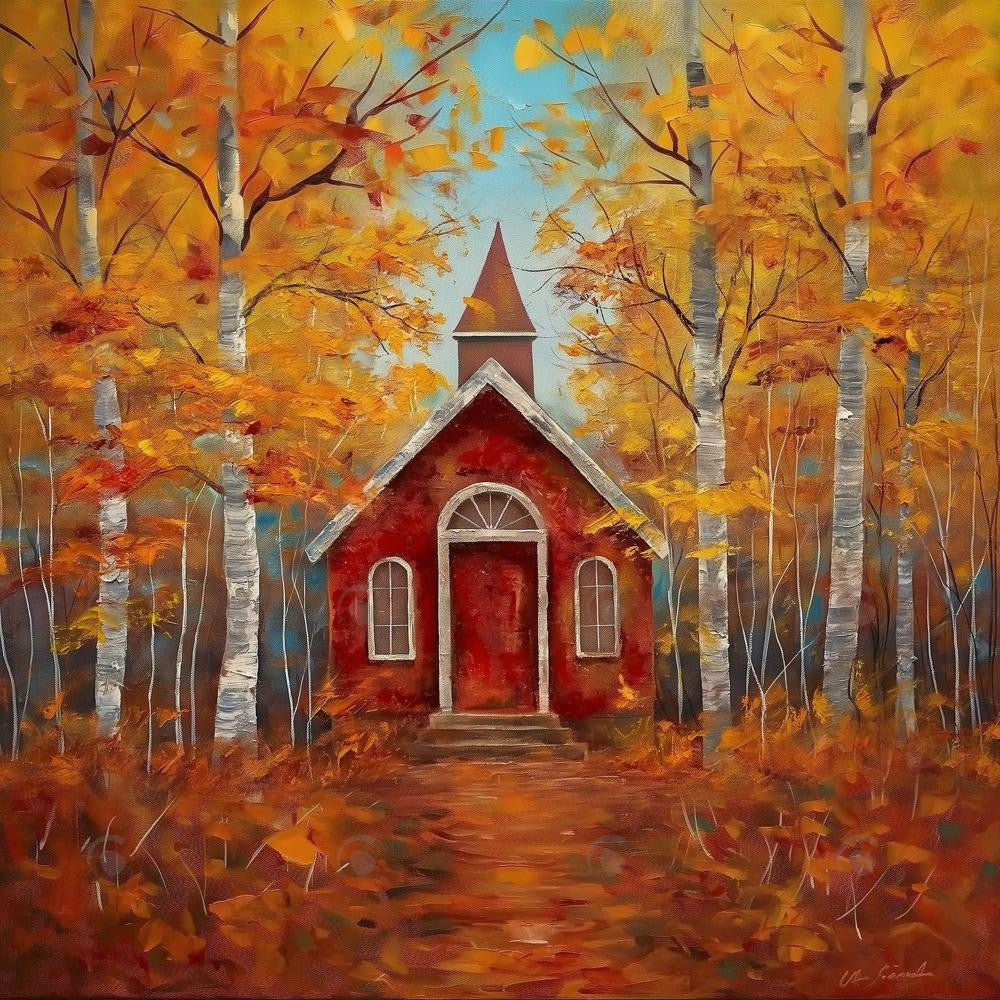 Autumn Back To School House Photography Backdrop GBSX-99599