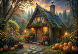 Allenjoy Autumn Cozy Cottage Photography Backdrop Gbsx-00846