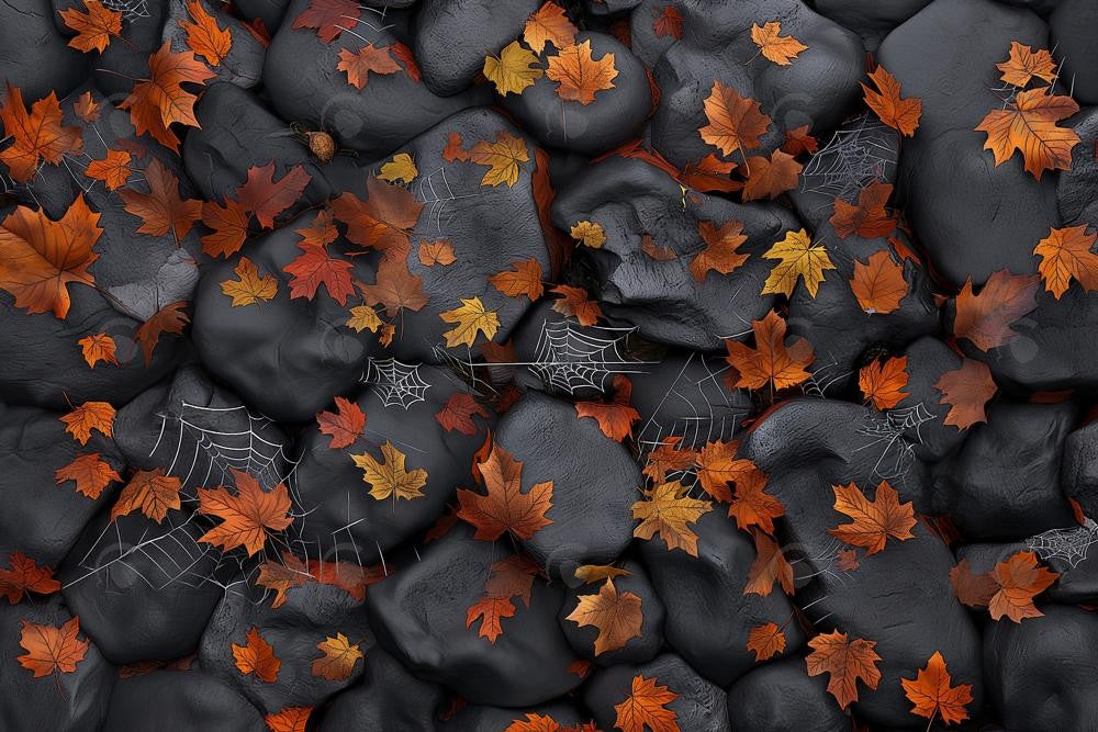Allenjoy Autumn Dark Stone Floor Photography Backdrop Gbsx-00919