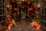 Allenjoy Autumn Entrance Photography Backdrop Gbsx-00881