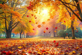 Allenjoy Autumn Forest Leaves Photography Backdrop Gbsx-00920