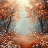 Allenjoy Autumn Forest Path Photography Backdrop Gbsx-01163