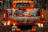 Allenjoy Autumn Forest Red Truck Photography Backdrop GBSX-00137