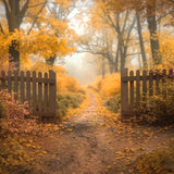 Allenjoy Autumn Forest Trail Photography Backdrop GBSX-00107