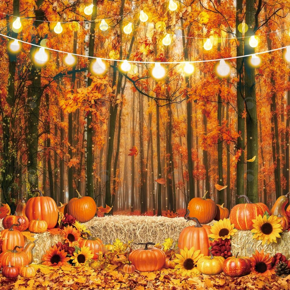 Allenjoy Autumn Forest Tree Photography Backdrop Gbsx-00985