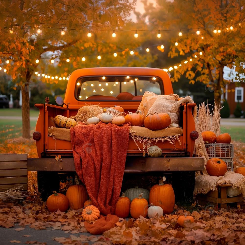 Allenjoy Autumn Forest Truck Photography Backdrop GBSX-00102