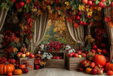 Allenjoy Autumn Harvest Garden Apples  Photography Backdrop Gbsx-01132
