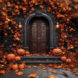 Allenjoy Autumn Leaves Door Way Photography Backdrop Gbsx-01034