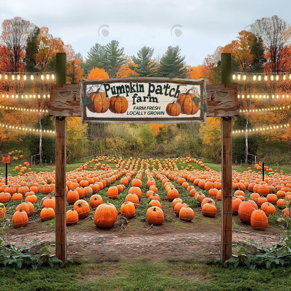 Allenjoy Autumn Pumpkin Patch Field Photography Backdrop Gbsx-00514